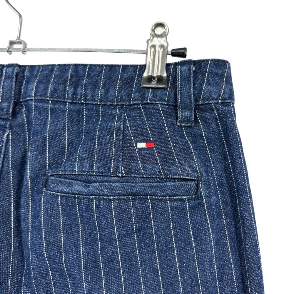 VINTAGE 2000 Tommy Hilfiger Women's Denim Pinstripe High Rise Straight Leg Jean - Picture 8 of 10